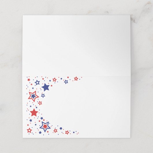 Placement Carte de lieu de nom (Extérieur déplié)