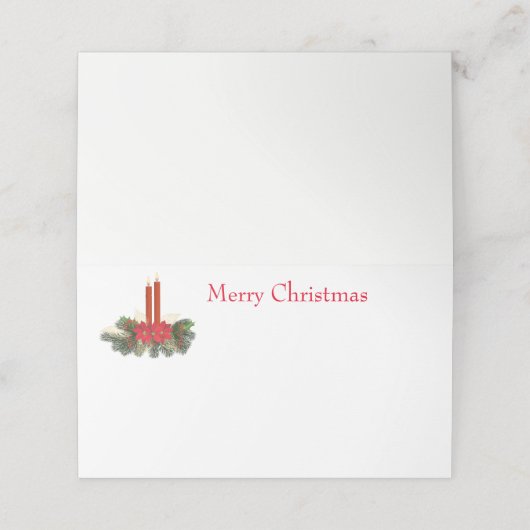 Placement Carte de lieu de nom (Extérieur déplié)