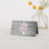 Placement Carte de lieu de réception Arbre rose des Coeurs (Dos)