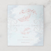 Placement Carte de lieu de réception Dolphin rose (Extérieur déplié)