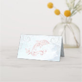 Placement Carte de lieu de réception Dolphin rose (Dos)