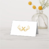 Placement Carte de lieu d'escorte indienne | Script de calli (Dos)