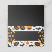 Placement Carte de lieu du nom d'Halloween (Extérieur déplié)