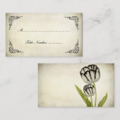 Placement Carte de lieu/nom de la table de la tulipe de perr (Devant / Derrière)