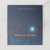 Placement Carte de lieu pliée de l'étoile de Noël (Extérieur déplié)