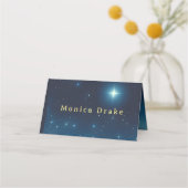 Placement Carte de lieu pliée de l'étoile de Noël (Devant)