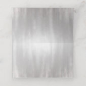 Placement Carte de lieu pliée pour mariage d'hiver en argent (Intérieur déplié)