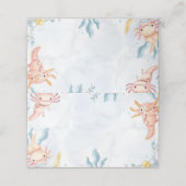 Placement Carte de lieu pour anniversaire fille Axolotl (Extérieur déplié)