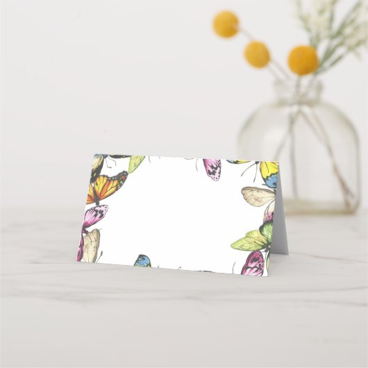 Placement Carte de lieu - Simple conception papillon (Dos)