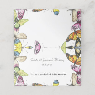 Placement Carte de lieu - Simple conception papillon