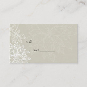 Placement Carte de lieu spéciale Fleur Taupe Contourée