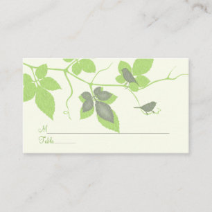 Placement Carte de lieu spéciale Oiseaux et vignes