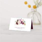 Placement carte de mariage à fleurs de prune peinte (Dos)