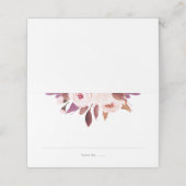 Placement Carte de Mariage à l'aquarelle violette (Extérieur déplié)