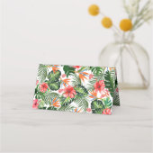 Placement Carte de Mariage à thème Tropical Vibrant (Dos)