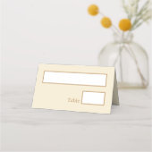 Placement Carte de Mariage beige crème (Devant)