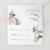 Placement Carte de Mariage blanc flou (Extérieur déplié)