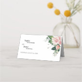 Placement Carte de Mariage blanc flou (Dos)
