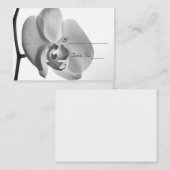 Placement Carte de Mariage blanc orchidée (Devant / Derrière)