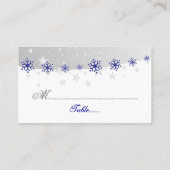 Placement Carte de mariage Blue, gris argenté (Dos)