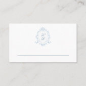 Placement Carte de Mariage classique Floral Crest (Dos)