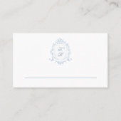 Placement Carte de Mariage classique Floral Crest (Devant)