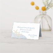 Placement Carte de mariage de destination de plage étoile de (Dos)