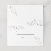 Placement Carte de Mariage de feuille de feuillet de dessin  (Extérieur déplié)