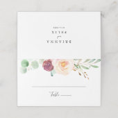Placement Carte de Mariage de fleurs Eucalyptus contemporain (Extérieur déplié)