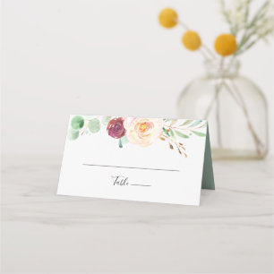 Placement Carte de Mariage de fleurs Eucalyptus contemporain