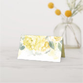 Placement Carte de Mariage de fleurs jaunes (Dos)