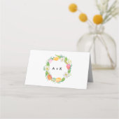 Placement Carte de Mariage de la tulipe rose Aquarelle (Dos)