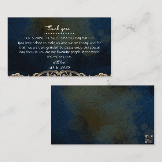 Placement Carte de Mariage de l'écriture (Devant / Derrière)