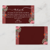 Placement Carte de Mariage de l'écriture (Devant / Derrière)