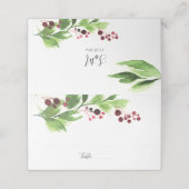 Placement Carte de Mariage de Noël, carte d'escorte (Extérieur déplié)