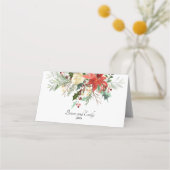 Placement Carte de Mariage de Noël pliée (Dos)