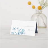 Placement Carte de Mariage de plage Watercolor Beach Coastal (Devant)