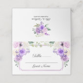 Placement Carte de Mariage de printemps violet (Extérieur déplié)
