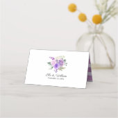 Placement Carte de Mariage de printemps violet (Dos)