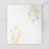 Placement Carte de mariage des fleurs de confetti moderne (Extérieur déplié)