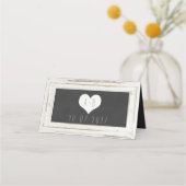 Placement Carte de Mariage du cadre rustique blanc (Dos)
