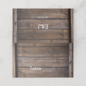 Placement Carte de Mariage en bois rustique moderne unique (Extérieur déplié)