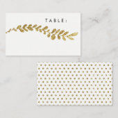 Placement Carte de Mariage Faux Gold Leaf (Devant / Derrière)