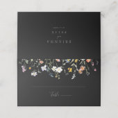 Placement Carte de Mariage Fleur Floral Multicolor (Extérieur déplié)