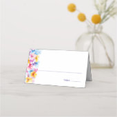 Placement Carte de Mariage floral coloré (Devant)