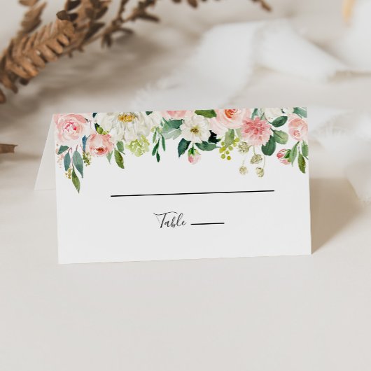 Placement Carte de Mariage Floral Elégant