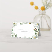 Placement Carte de Mariage Floral Rustique Magnolia blanche (Devant)