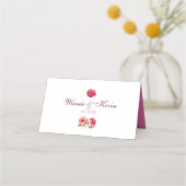 Placement Carte de Mariage floral tropical (Dos)