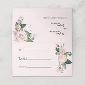 Placement Carte de Mariage florale (Extérieur déplié)