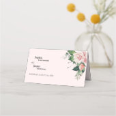 Placement Carte de Mariage florale (Dos)